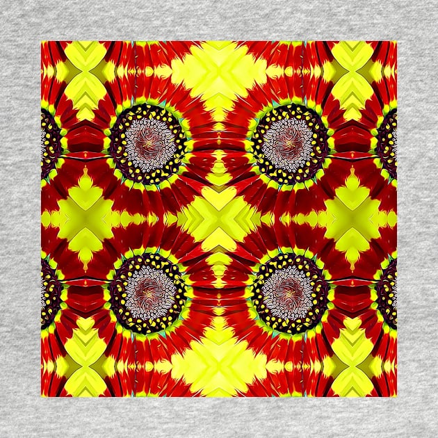 Red Yellow Chrysanthemum Pattern Number 14 by BubbleMench